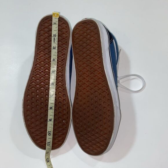 Vans Blue and White Old Skool Sneakers Size Unixes Women’s 12 Men 10.5 - Picture 10 of 13